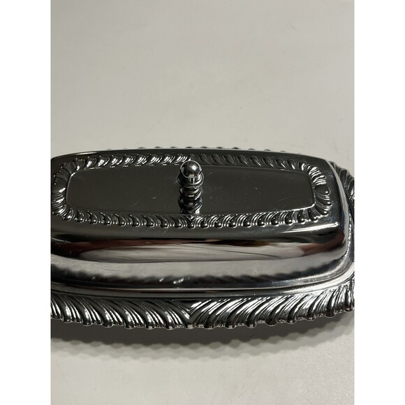 Irwinware Vintage Chrome Plated Butter Dish With Lid 1970’s Made in USA 🇺🇸 - Picture 14 of 15